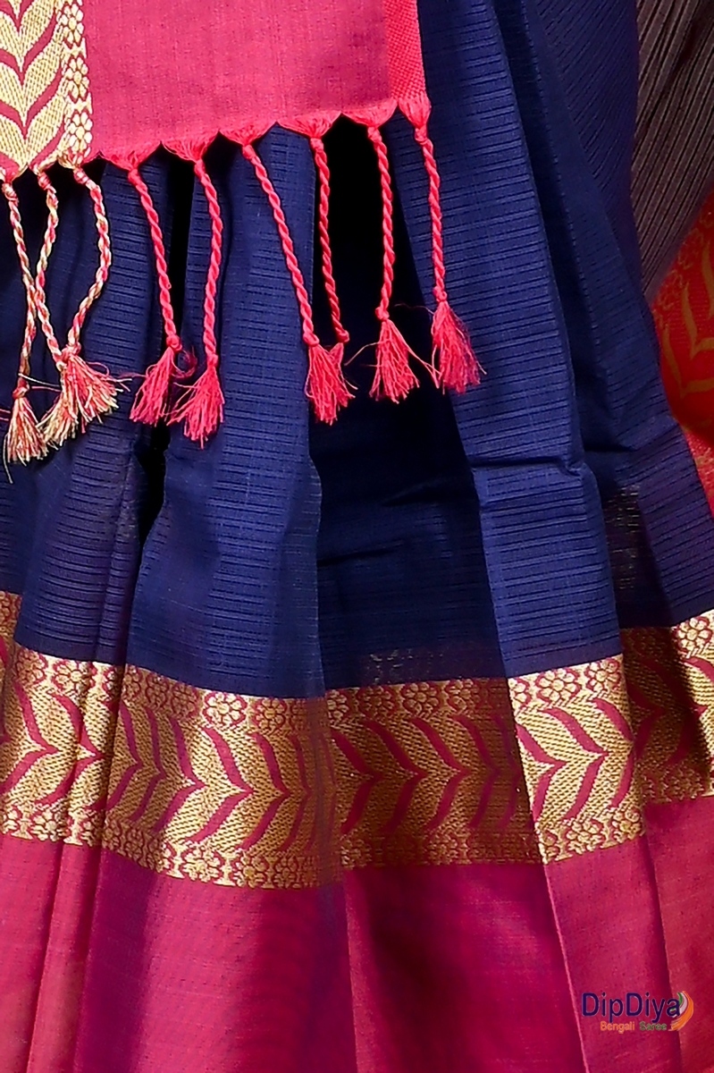 Naby Blue Pure Cotton Parvin Tant Saree (579)